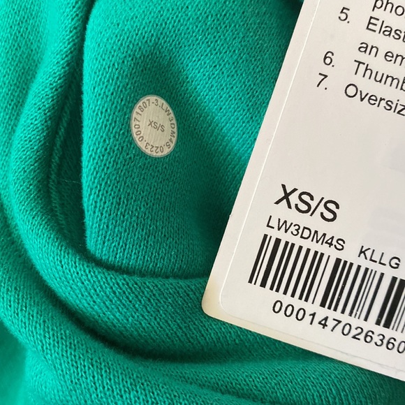 ❤️ Lululemon Scuba Oversized Half Zip Hoodie in Kelly Green XS/S NWT - Picture 6 of 9